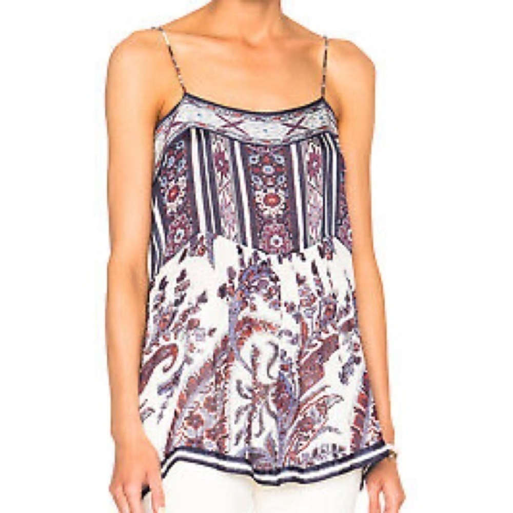 🔥 Isabel Marant Etoile Women's Tybalt Paisley Spaghetti Strap Top Sz:Medium NWOT